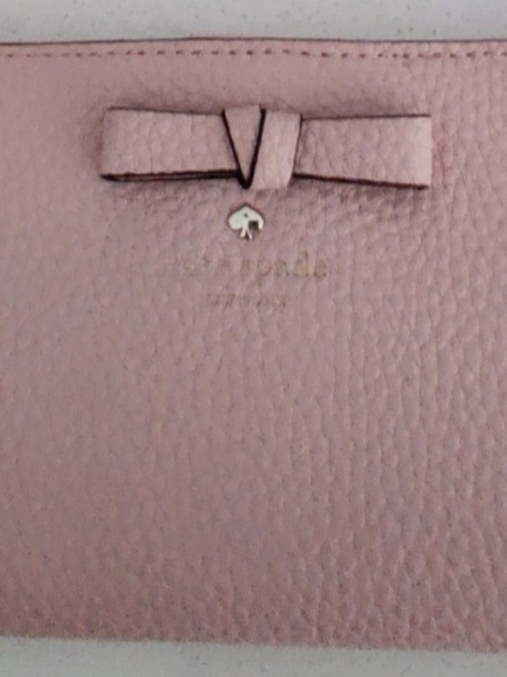 Kate Spade New York Womens Pershing Street Stacy Pebbled Leather Wallet Pink